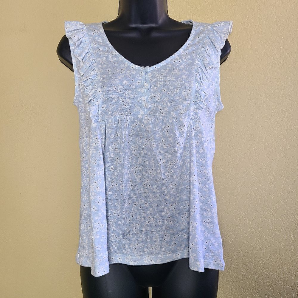 NWT Como Vintage Sleeveless Linen Blend Top
